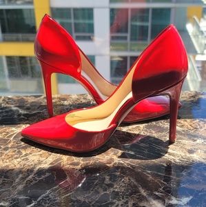 Jessica Simpson Red Patent Claudette D'Orsay 7.5